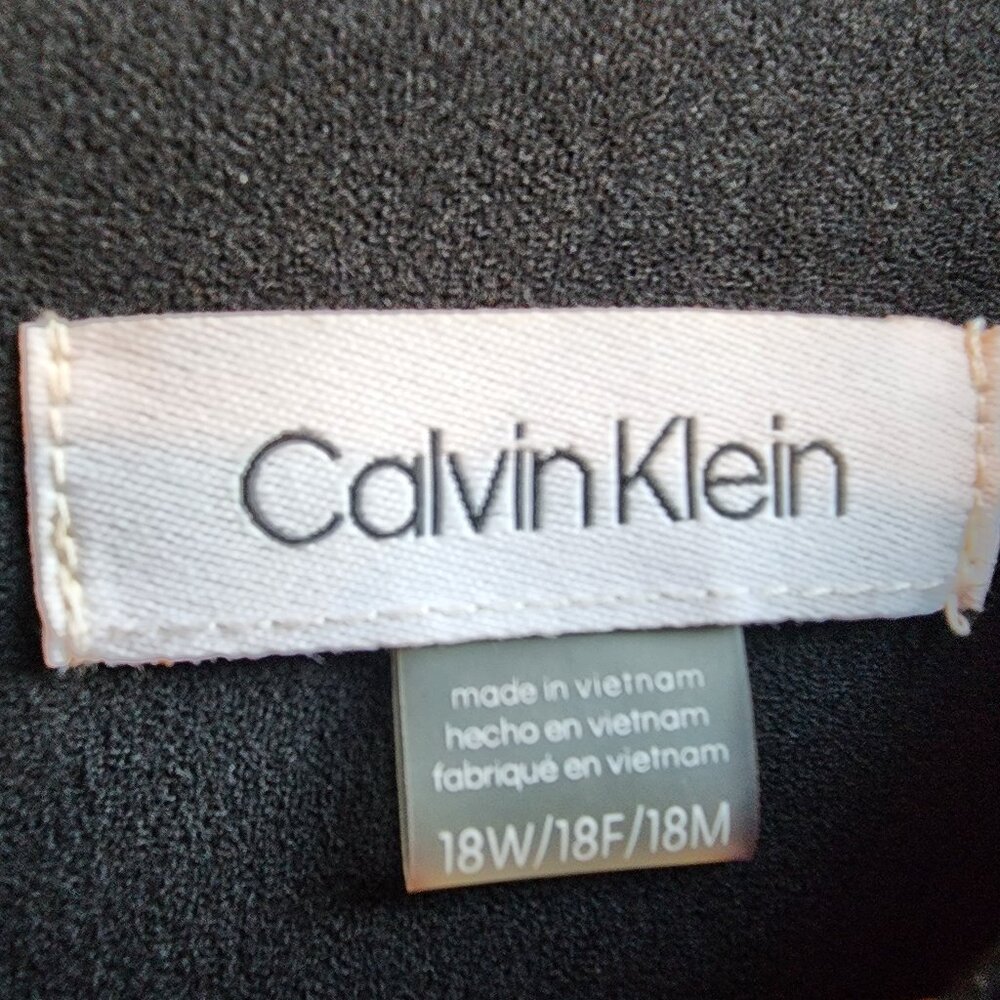 NWT Calvin Klein Black Flutter Sleeve Sheath Dress Size 18W - Picture 9 of 16